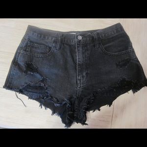 Hollister jeans cut into shorts